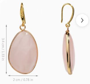 ⭐ Halo RoseDream Earrings – Rose Quartz