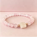 ⭐Halo Rose Quartz - Pink Crystal Love Bracelet